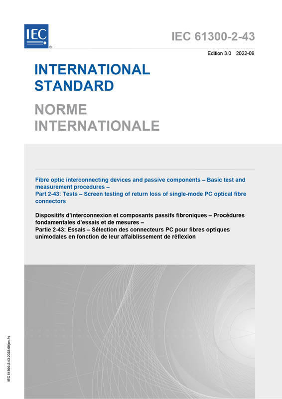 Cover IEC 61300-2-43:2022